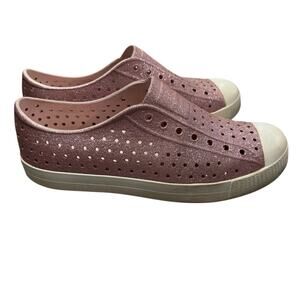 Native Shoes Jefferson Bling Pink Sparkly Shoes Size Women’s 7.5